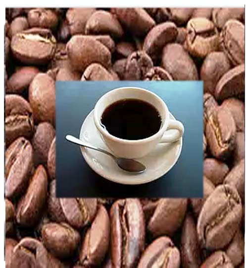 Tasse de café+café torréfiés