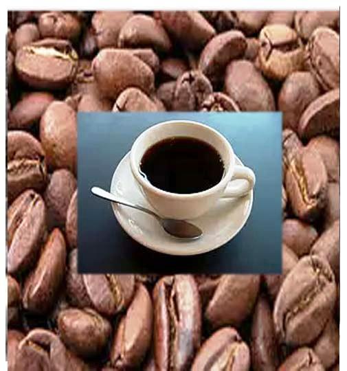 Tasse de café+café torréfiés