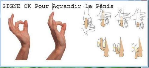 Signe ok pour agrandir le penis